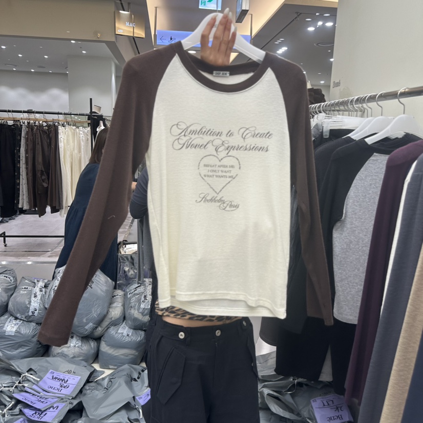 BENE韓國直郵女裝新款休閑時尚人氣真品推薦熱賣長袖T恤SHOP BENE_Bene長袖T恤圖色2