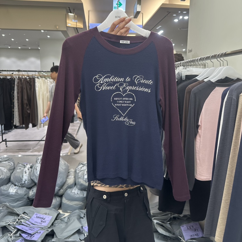 BENE韓國直郵女裝新款休閑時尚人氣真品推薦熱賣長袖T恤SHOP BENE_Bene長袖T恤圖色4