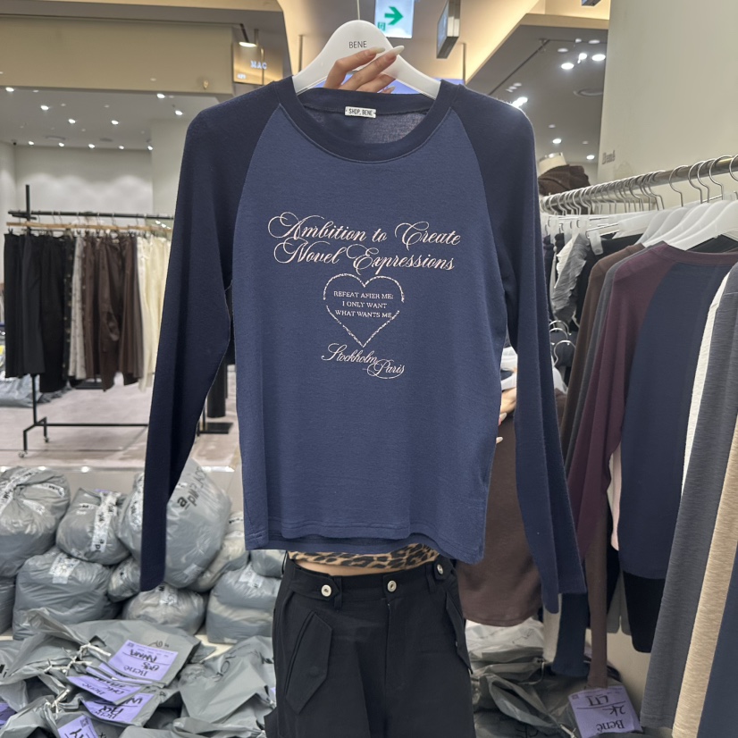 BENE韓國直郵女裝新款休閑時尚人氣真品推薦熱賣長袖T恤SHOP BENE_Bene長袖T恤圖色5