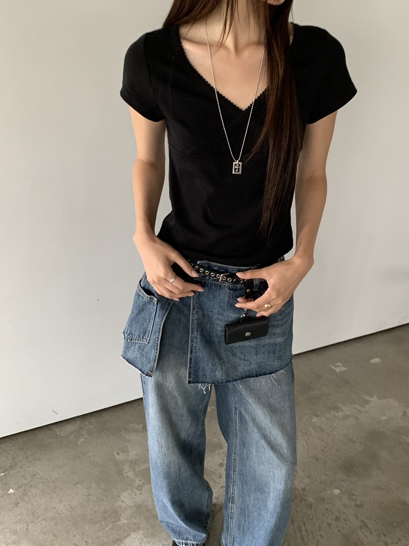 RIVER RAIN東大門實拍女裝新款熱賣時尚真品人氣推薦T恤RIVER RAINT恤