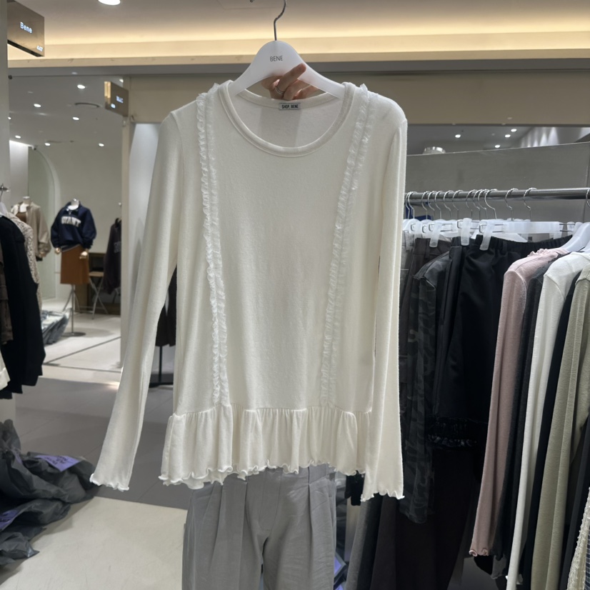 BENE東大門實拍女裝新品真品推薦休閑人氣熱賣時尚長袖T恤SHOP BENE_Bene長袖T恤圖色1