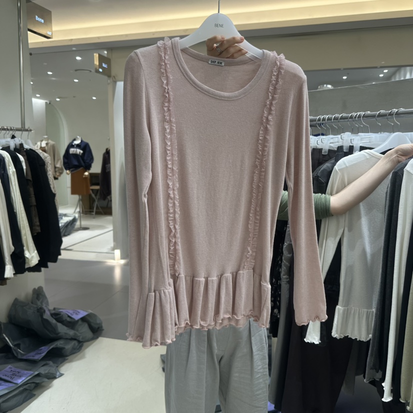 BENE東大門實拍女裝新品真品推薦休閑人氣熱賣時尚長袖T恤SHOP BENE_Bene長袖T恤圖色2