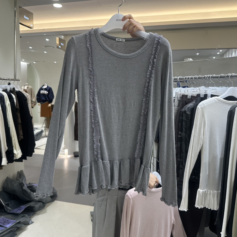 BENE東大門實拍女裝新品真品推薦休閑人氣熱賣時尚長袖T恤SHOP BENE_Bene長袖T恤圖色3