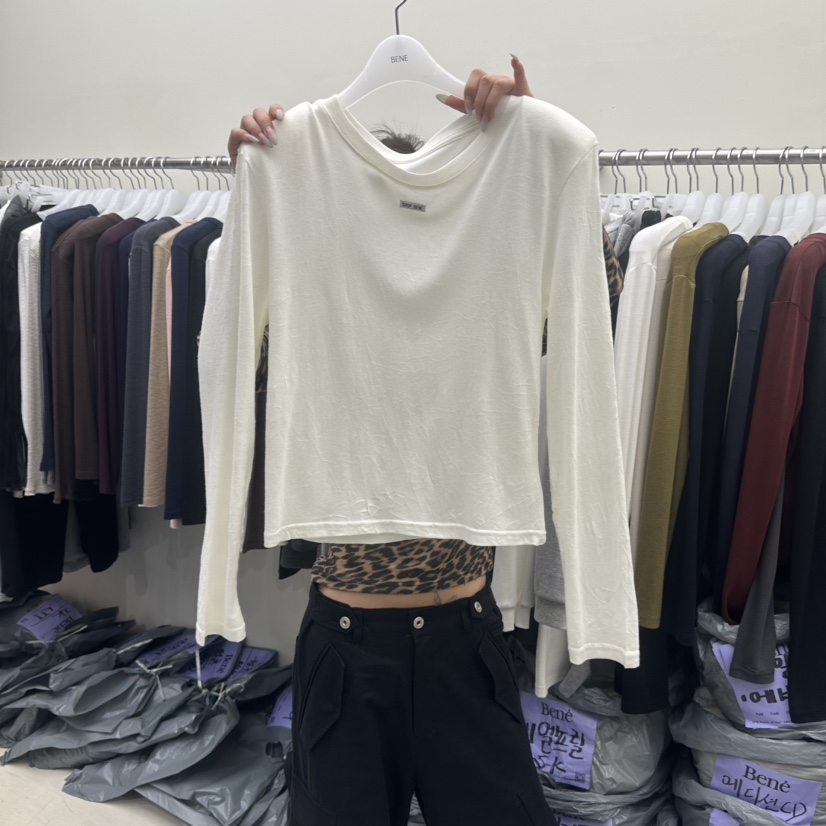 BENE東大門實拍女士新品推薦真品時尚熱賣人氣休閑長袖T恤SHOP BENE_Bene長袖T恤圖色1