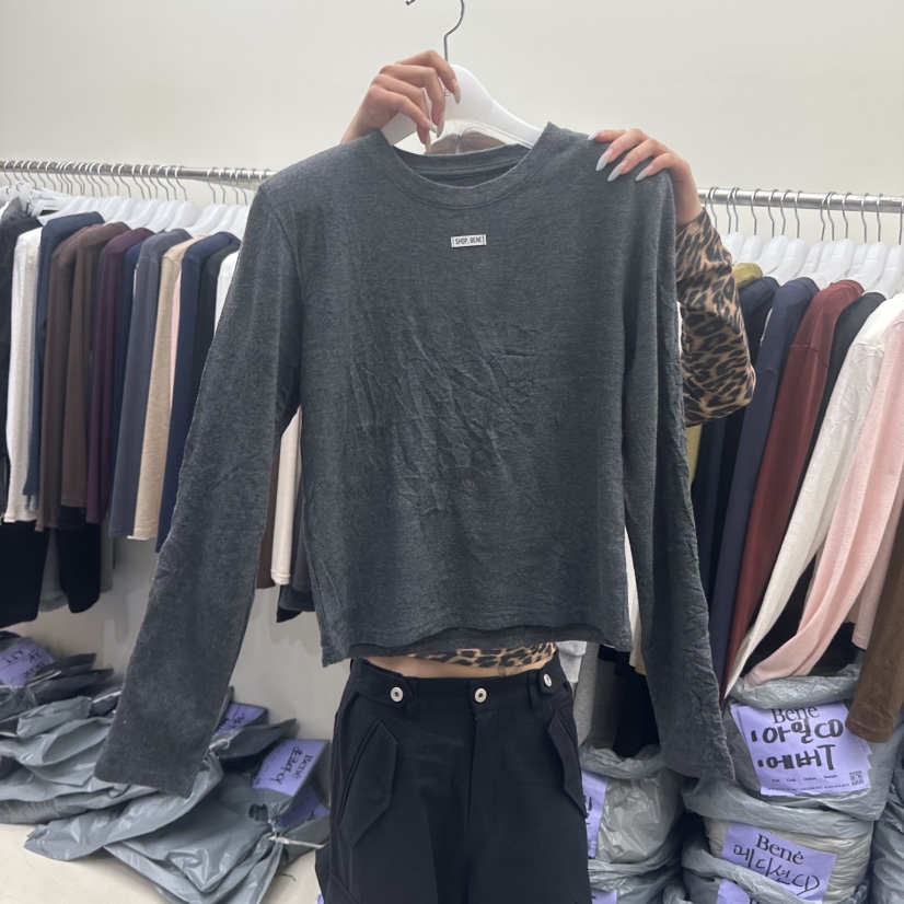 BENE東大門實拍女士新品推薦真品時尚熱賣人氣休閑長袖T恤SHOP BENE_Bene長袖T恤圖色4墨色