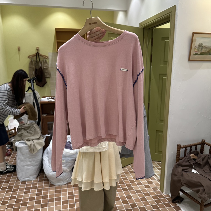 OURMOMENT東大門實拍女裝新款時尚熱賣真品人氣休閑長袖T恤OURMOMENT長袖T恤圖色3