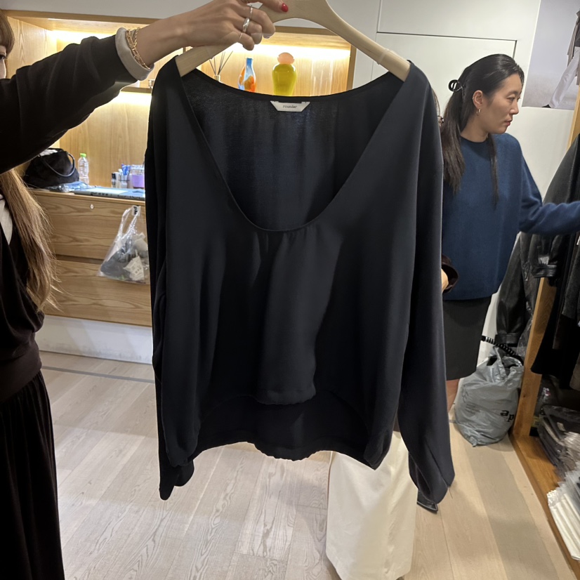 ROUNDER韓國直郵女士新款休閑熱賣推薦真品人氣襯衫蕾絲衫ROUNDER襯衫/蕾絲衫圖色2墨色