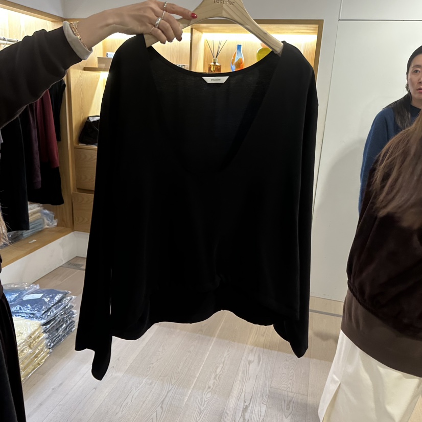 ROUNDER韓國直郵女士新款休閑熱賣推薦真品人氣襯衫蕾絲衫ROUNDER襯衫/蕾絲衫圖色3黑色