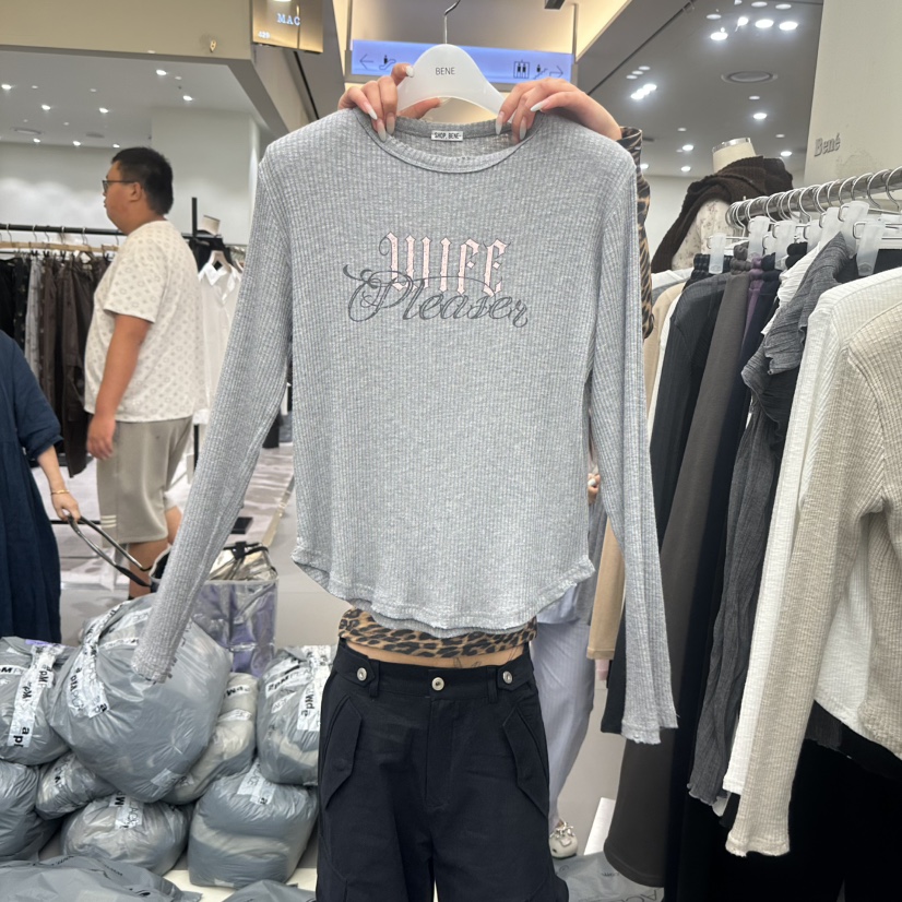 BENE韓國直郵女裝新品時尚推薦真品休閑熱賣人氣長袖T恤SHOP BENE_Bene長袖T恤圖色3