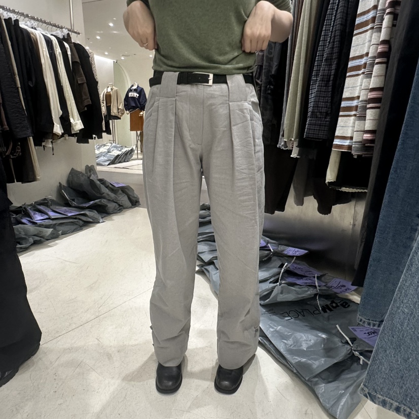 BENE東大門代購女裝新款熱賣休閑時尚真品休閑褲含腰帶褶皺SHOP BENE_Bene休閑褲圖色4