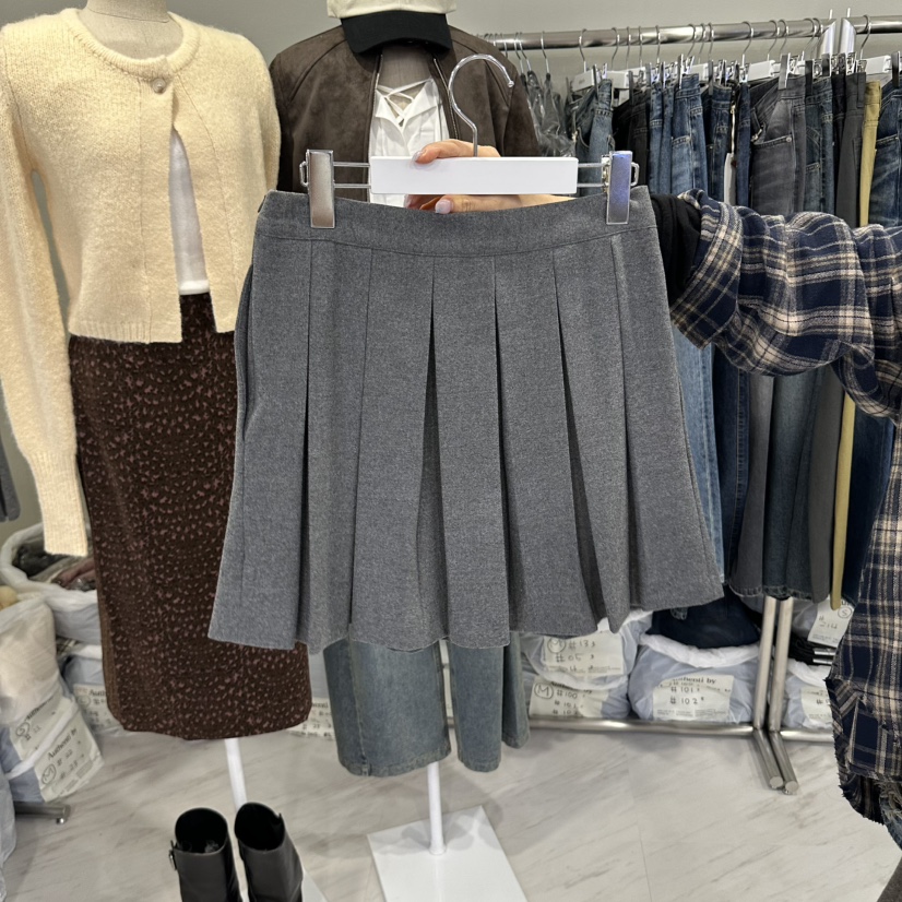 AUTHENTIBY韓國代購女士新品熱賣人氣推薦時尚真品短裙褶皺AUTHENTIBY短裙