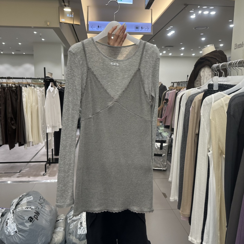BENE東大門實拍女士新款休閑人氣熱賣時尚襯衫蕾絲衫假兩件SHOP BENE_Bene襯衫/蕾絲衫圖色3