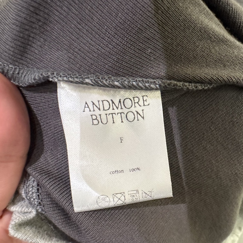 ANDMORE BUTTON東大門直郵女士新品熱賣長袖T恤假兩件連帽衫撞色ANDMORE BUTTON長袖T恤