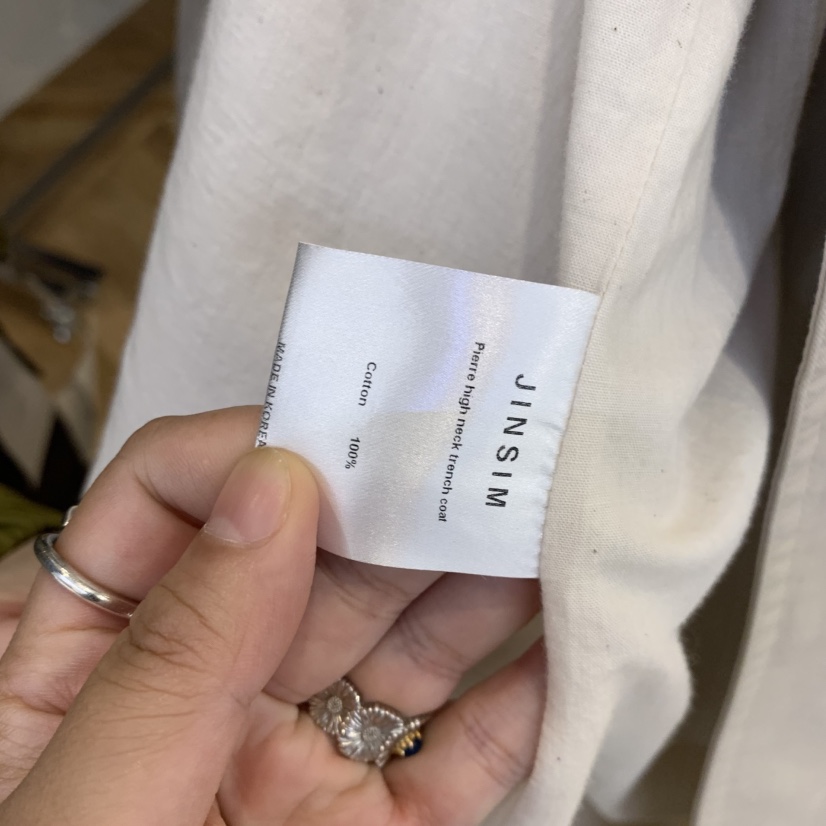 JINSIM東大門直郵女裝新品真品休閑人氣熱賣長款風衣高領JINSIM長款風衣