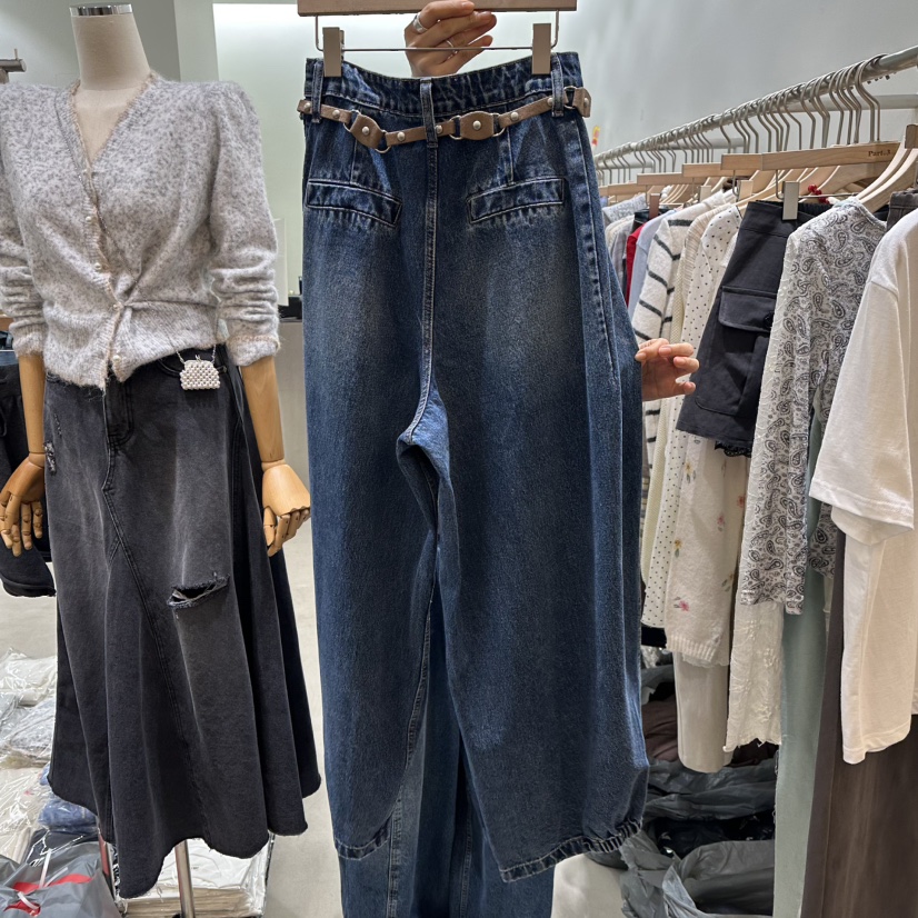 PART3東大門代購女士新品真品休閑時尚人氣牛仔褲含腰帶水洗Part.3牛仔褲