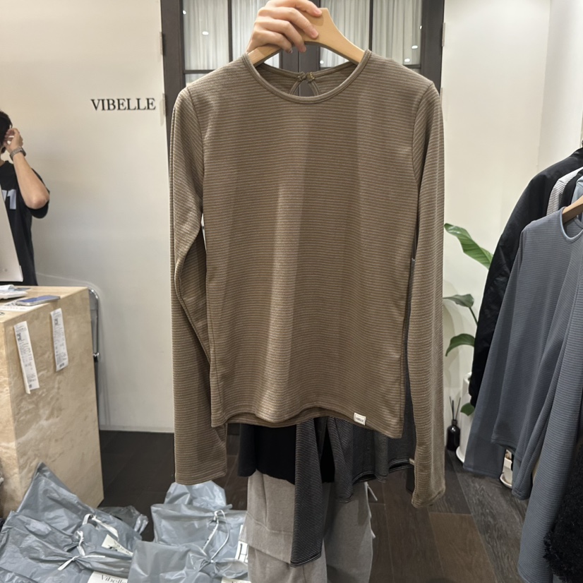 VIBELLE東大門實拍女士新款真品人氣休閑推薦時尚長袖T恤VIBELLE長袖T恤圖色3