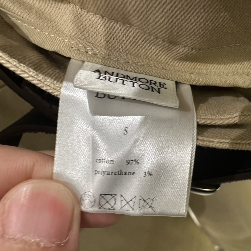 ANDMORE BUTTON東大門實拍女裝新款休閑短褲不含腰帶氨綸棉ANDMORE BUTTON短褲