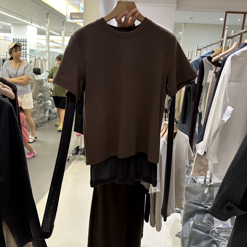 ANDMORE BUTTON東大門實拍女士新品時尚人氣真品休閑T恤ANDMORE BUTTONT恤圖色2