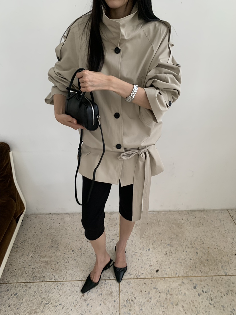 TRUE韓國直郵女士新款熱賣真品休閑人氣推薦時尚夾克含腰帶TRUE夾克