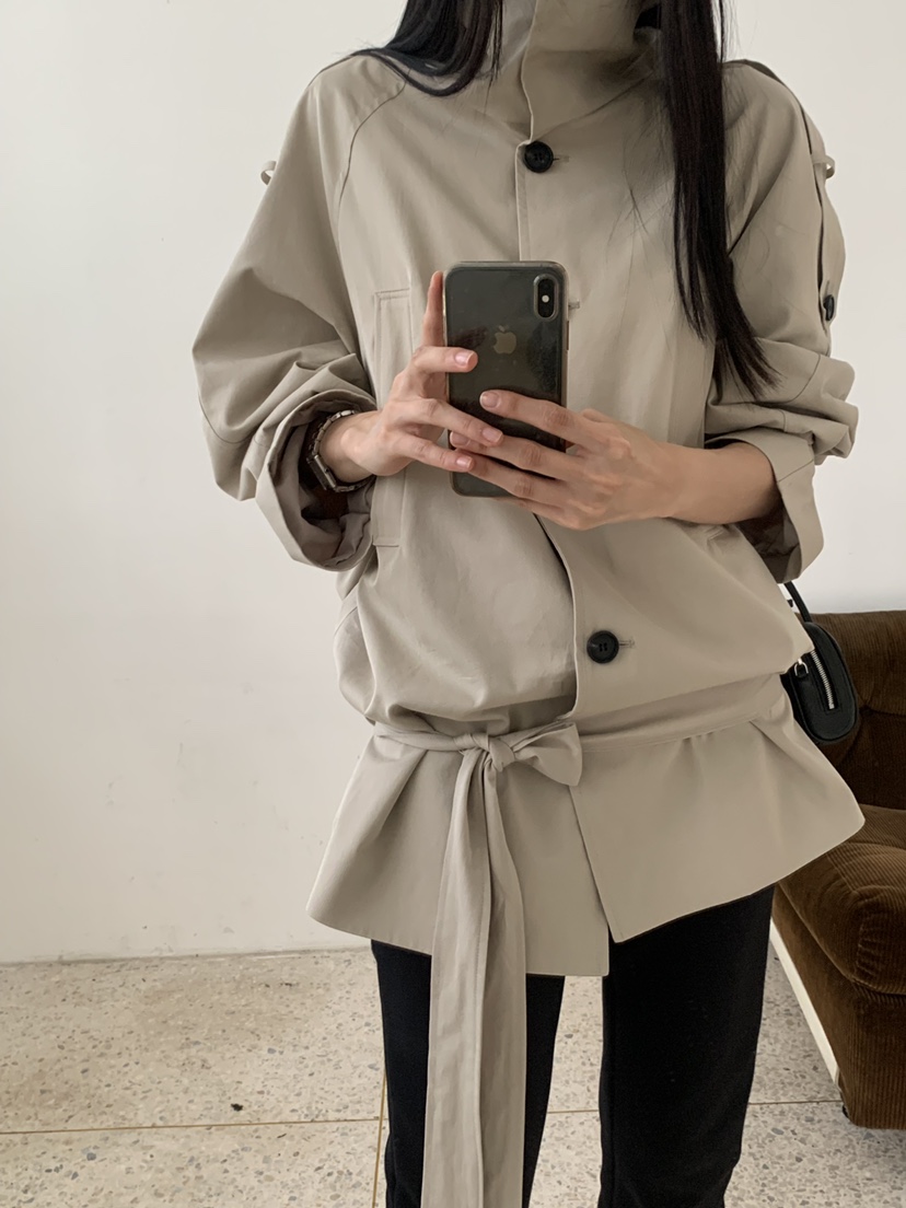 TRUE韓國直郵女士新款熱賣真品休閑人氣推薦時尚夾克含腰帶TRUE夾克