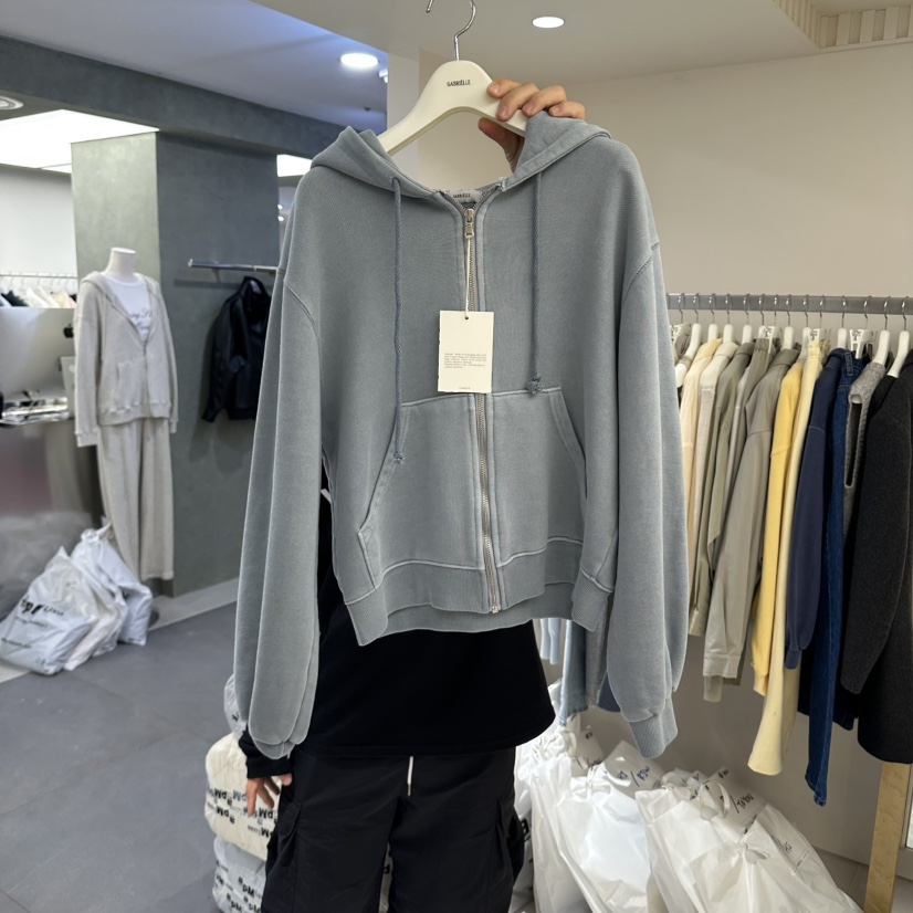 GABRIELLE韓國直郵女裝新品時尚推薦休閑人氣衛衣拉鏈連帽衫GABRIELLE衛衣圖色2