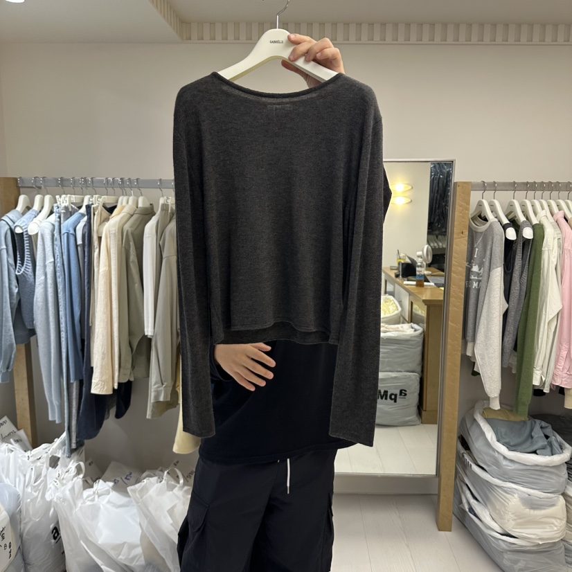 GABRIELLE東大門直郵女裝新款真品休閑推薦時尚針織衫船領GABRIELLE針織衫圖色3