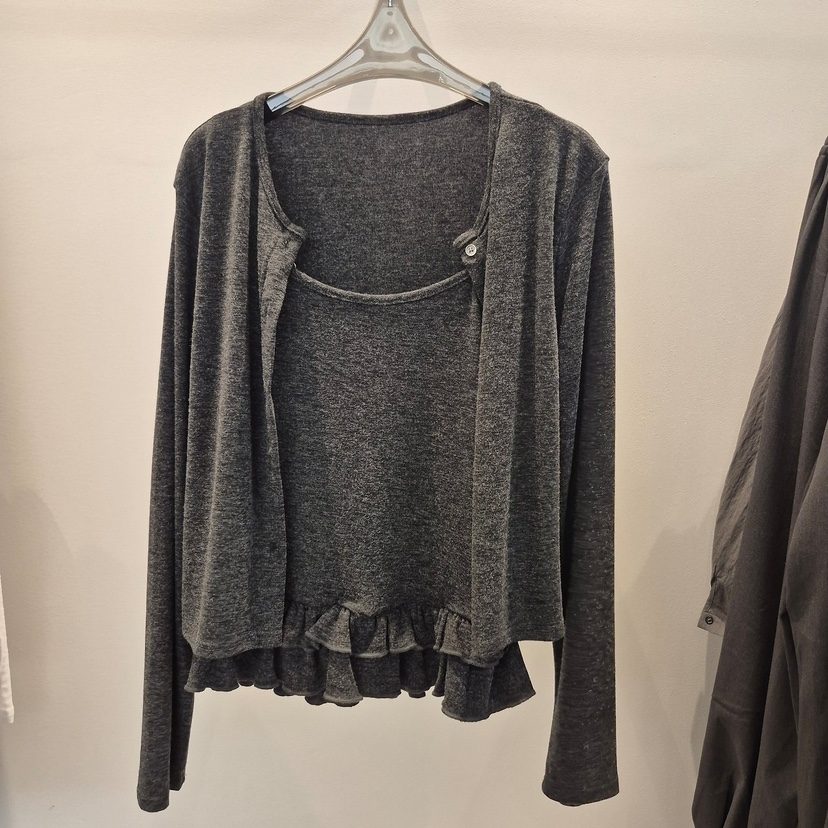 1 2ILLY-S東大門實拍女士新品真品人氣套裝套裝層疊無袖1 2ILLY-S套裝圖色2墨
