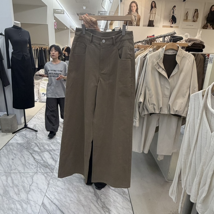 AFTERGLOW韓國代購女裝新款休閑熱賣職業時尚人氣真品休閑褲AFTERGLOW休閑褲圖色3棕色