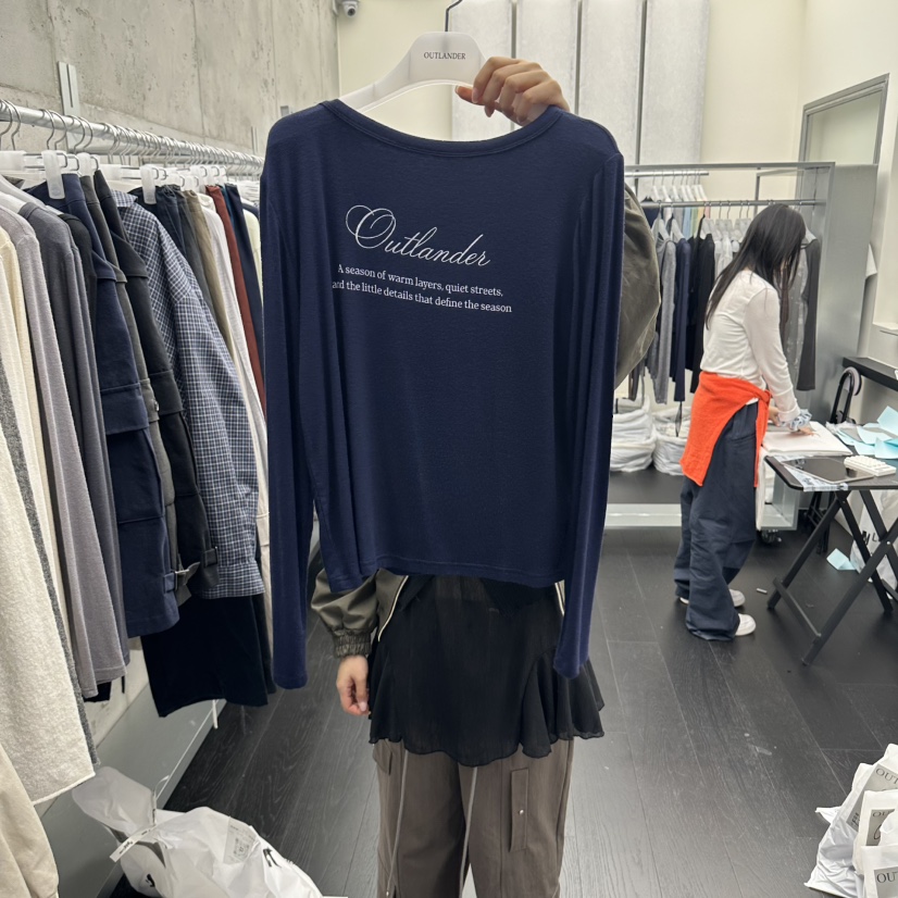 OUTLANDER韓國直郵女士新款職業人氣時尚熱賣推薦長袖T恤OUTLANDER長袖T恤圖色5