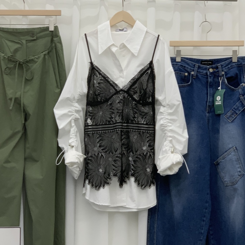 ROMANTIC NEWYORK東大門直郵女士新款真品吊帶背心花朵蕾絲無袖ROMANTIC NEWYORK吊帶/背心圖色2