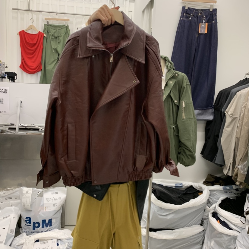 ROMANTIC NEWYORK東大門代購女裝新品時尚休閑熱賣真品皮衣ROMANTIC NEWYORK皮衣圖色1