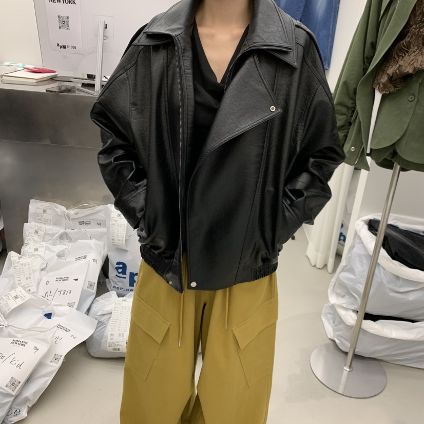 ROMANTIC NEWYORK東大門代購女裝新品時尚休閑熱賣真品皮衣ROMANTIC NEWYORK皮衣圖色2