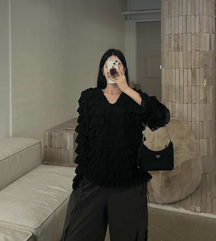 AMUSE SEOUL韓國直郵女士新款休閑真品熱賣時尚襯衫蕾絲衫AMUSE SEOUL襯衫/蕾絲衫
