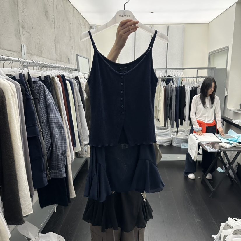 OUTLANDER韓國直郵女士新品時尚人氣熱賣休閑連衣裙OPS不含OUTLANDER連衣裙圖色6深藍色