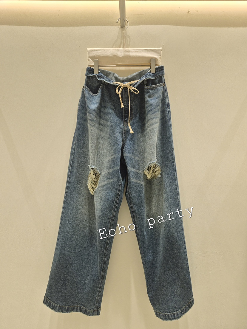 ECHOPARTY韓國代購女裝新款休閑職業熱賣真品人氣推薦牛仔褲Echo party牛仔褲圖色1