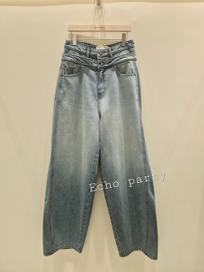 ECHOPARTY韓國直郵女士新品職業真品推薦熱賣休閑時尚牛仔褲Echo party牛仔褲圖色1
