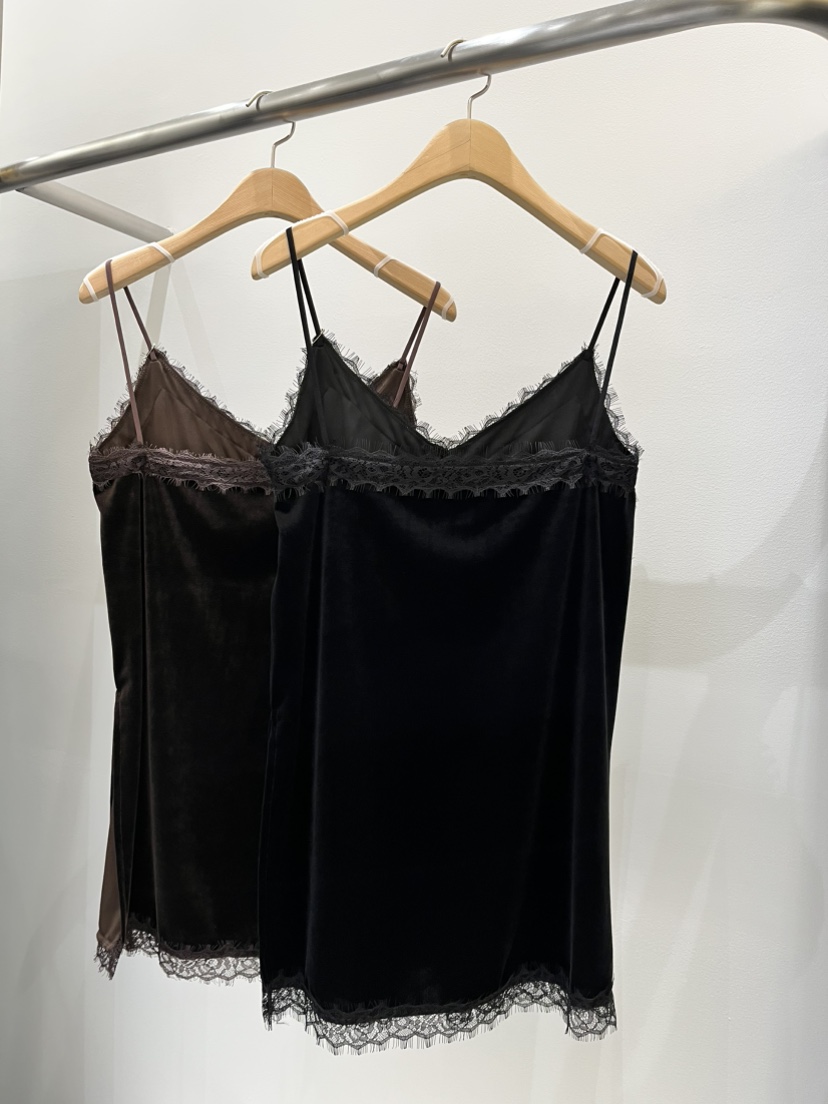 INSSENSE-A韓國直郵女士新款休閑吊帶背心天鵝絨蕾絲無袖INSSENSE-A吊帶/背心