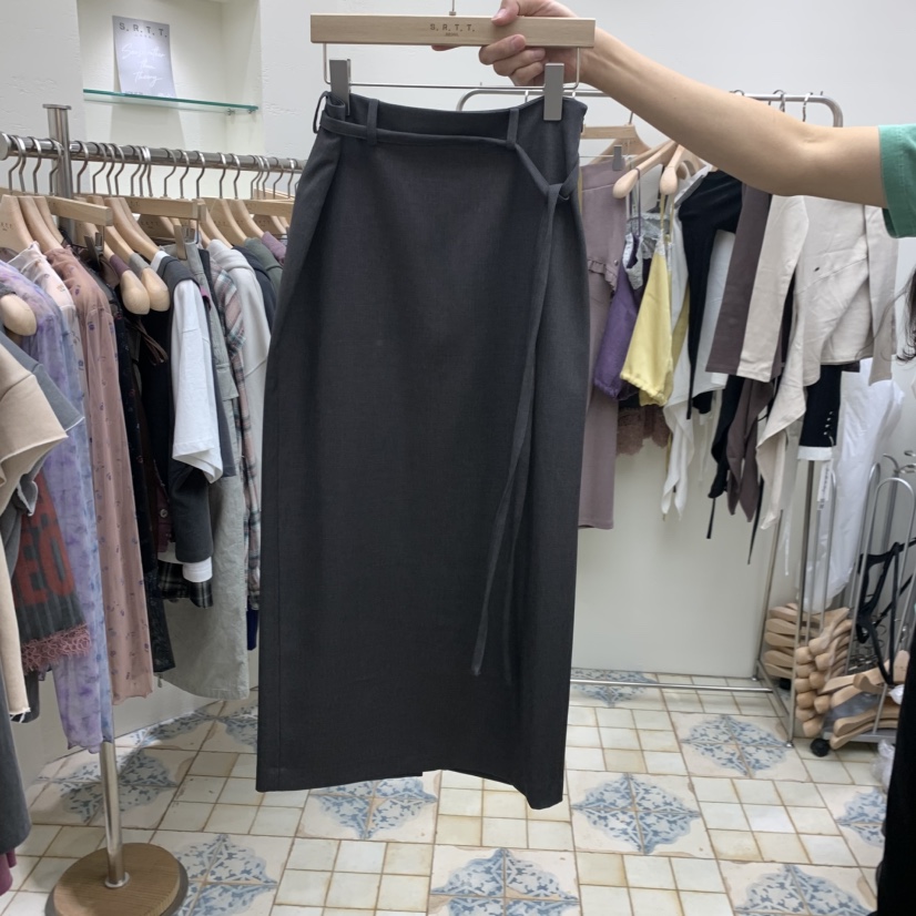 S.R.T.T.東大門實拍女士新品休閑人氣熱賣半身裙中短裙S.R.T.T.半身裙/中短裙圖色1墨