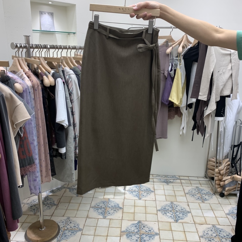 S.R.T.T.東大門實拍女士新品休閑人氣熱賣半身裙中短裙S.R.T.T.半身裙/中短裙圖色2棕色