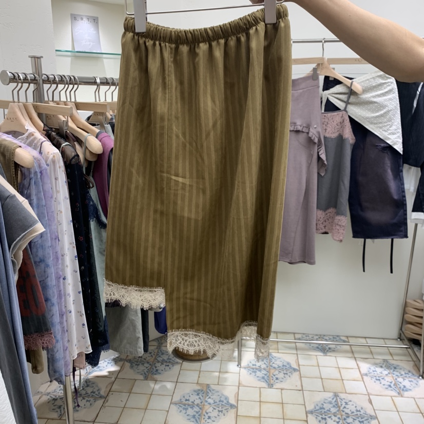 S.R.T.T.東大門代購女裝新品時尚半身裙中短裙不對稱S.R.T.T.半身裙/中短裙
