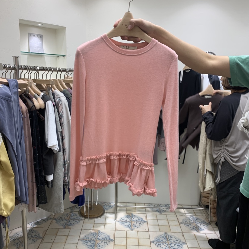 S.R.T.T.韓國代購女士新品職業推薦真品人氣休閑長袖T恤S.R.T.T.長袖T恤圖色1