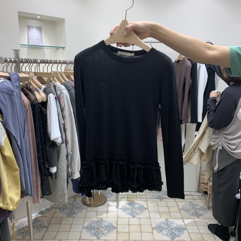 S.R.T.T.韓國代購女士新品職業推薦真品人氣休閑長袖T恤S.R.T.T.長袖T恤圖色2