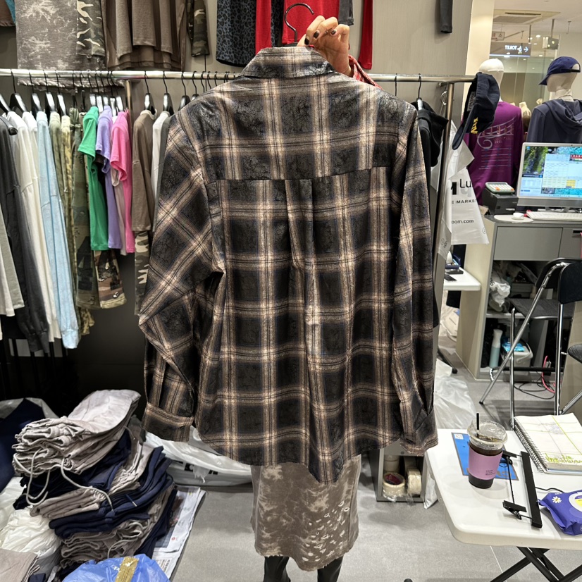 CHAVI韓國代購女士新品職業熱賣時尚真品休閑襯衫蕾絲衫涂層CHAVI襯衫/蕾絲衫