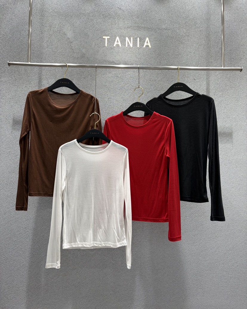 TANIA韓國直郵女士新款人氣時尚真品推薦熱賣休閑長袖T恤TANIA長袖T恤