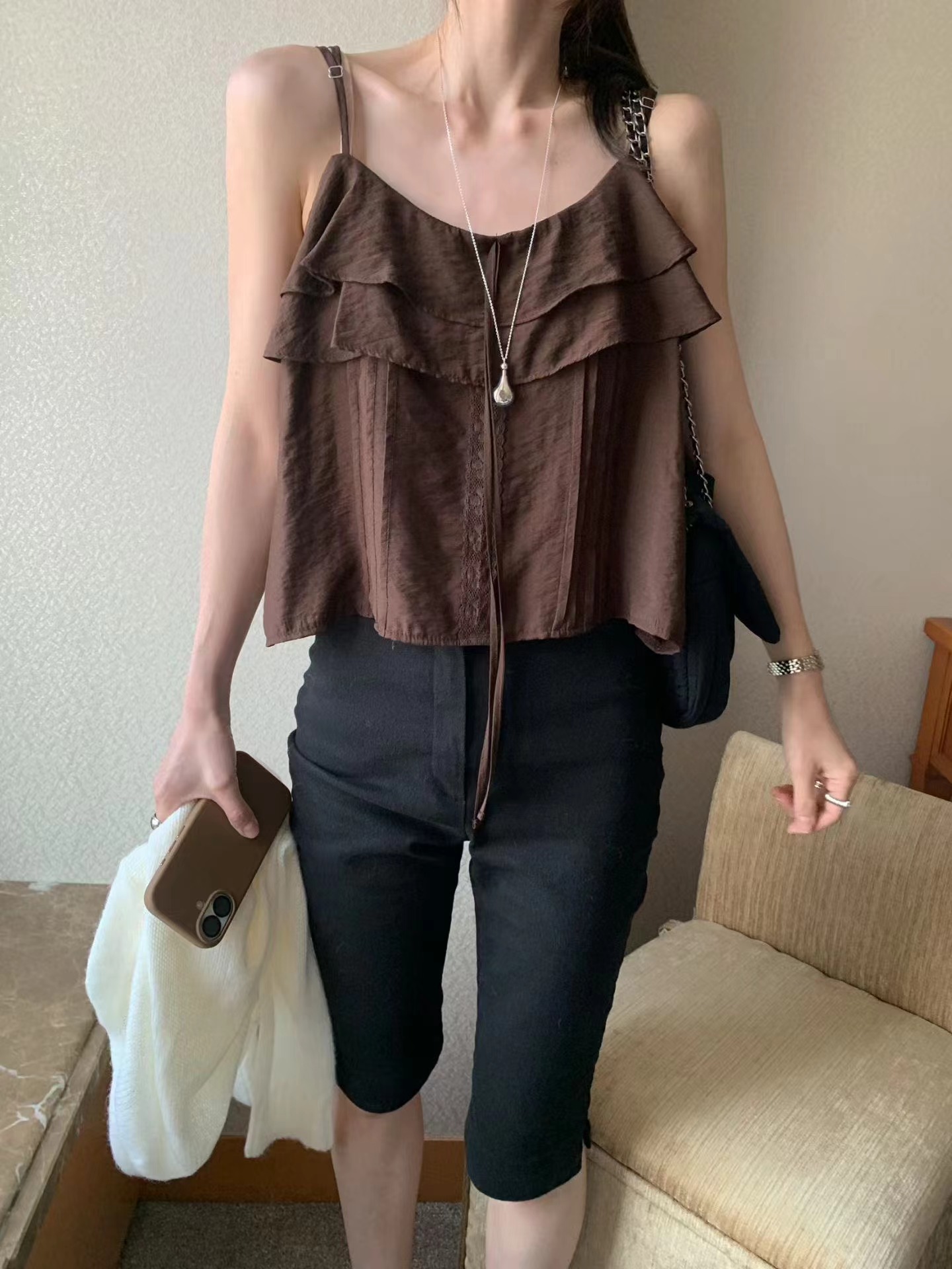 MELLOUNGE-멜라운지-T東大門代購女士新品熱賣吊帶背心MELLOUNGE-2件起吊帶/背心圖色1
