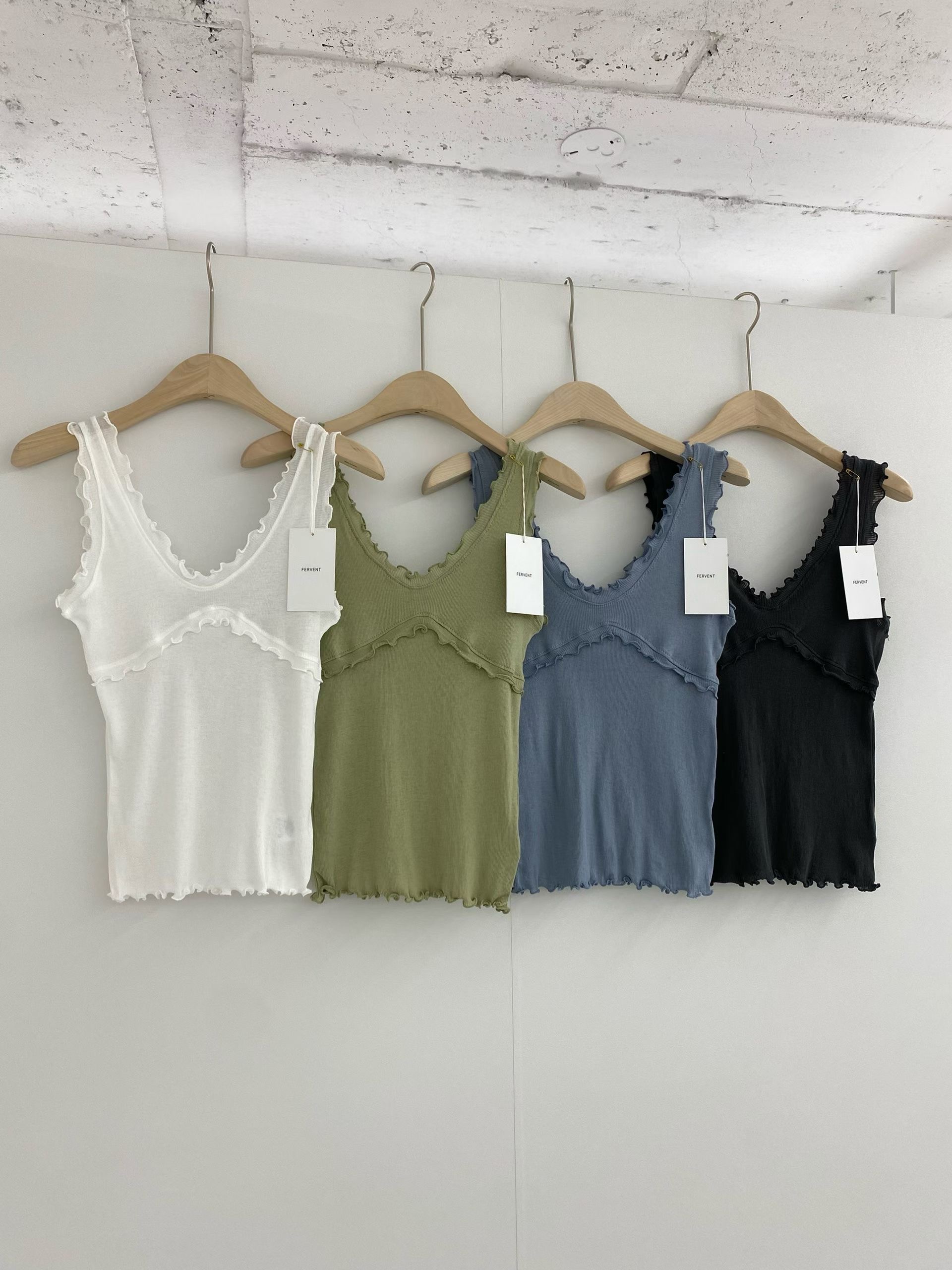 FERVENT東大門直郵女裝新款休閑推薦真品人氣熱賣吊帶背心FERVENT-2件起吊帶/背心圖色2左二色