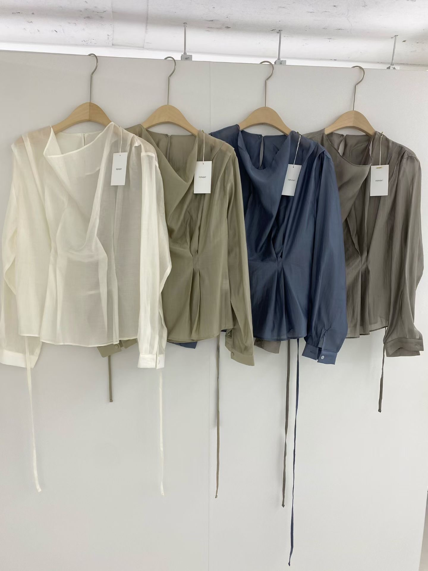 FERVENT東大門實拍女士新品人氣休閑推薦熱賣真品襯衫蕾絲衫FERVENT-2件起襯衫/蕾絲衫圖色4左四色