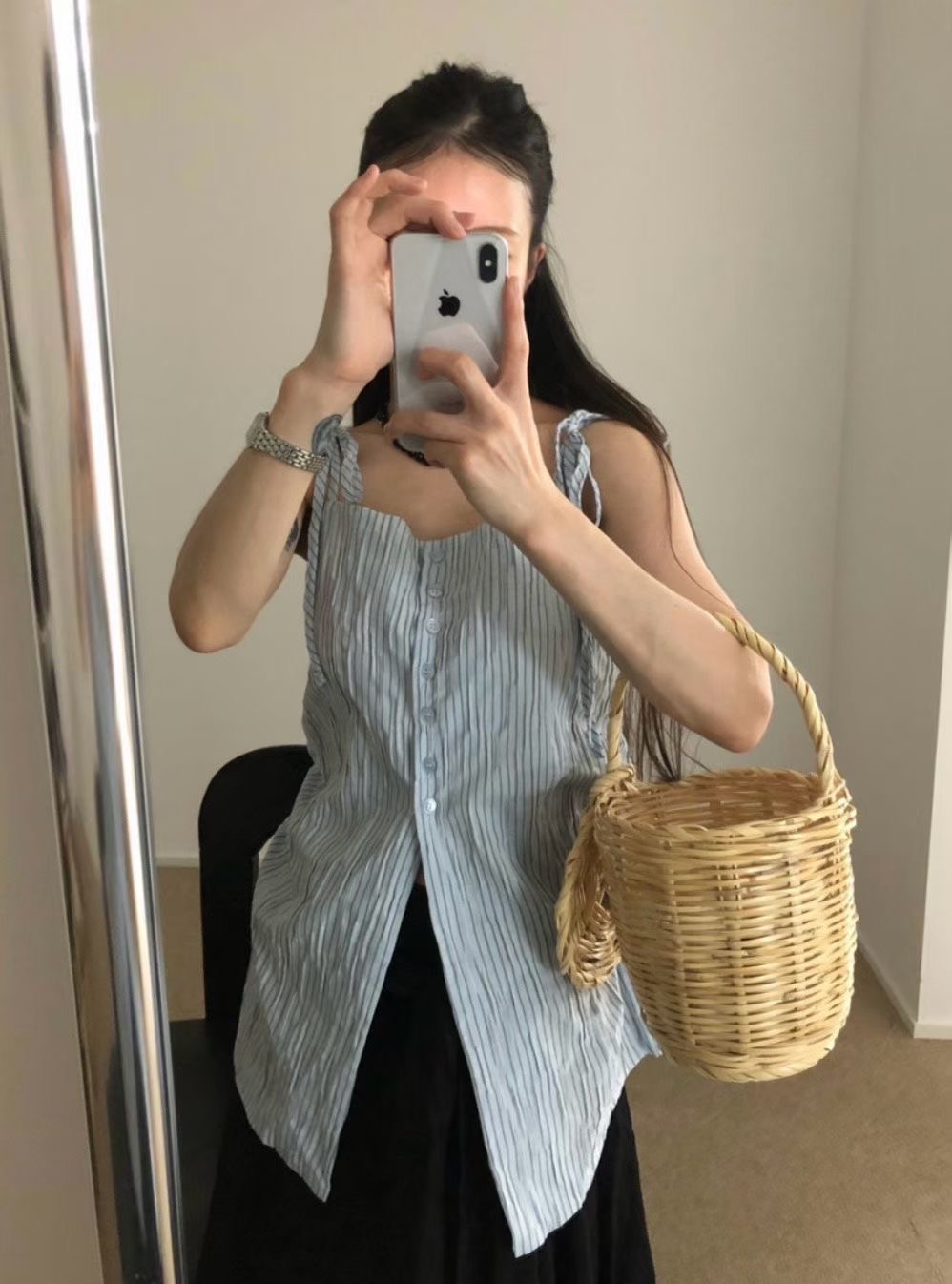 FERVENT韓國直郵女士新款休閑時尚熱賣推薦真品人氣吊帶背心FERVENT-2件起吊帶/背心