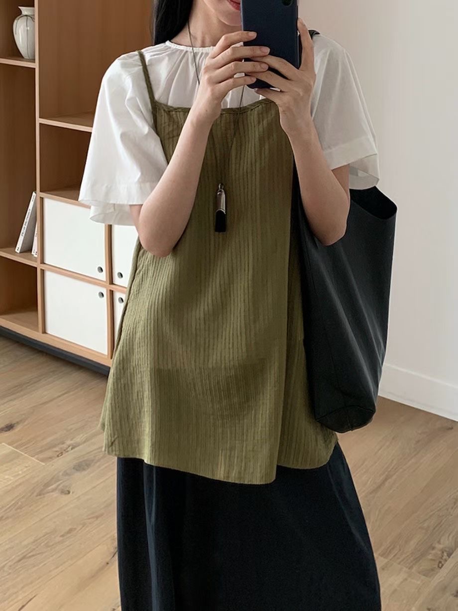 FERVENT東大門直郵女士新品熱賣休閑時尚真品人氣吊帶背心FERVENT-2件起吊帶/背心