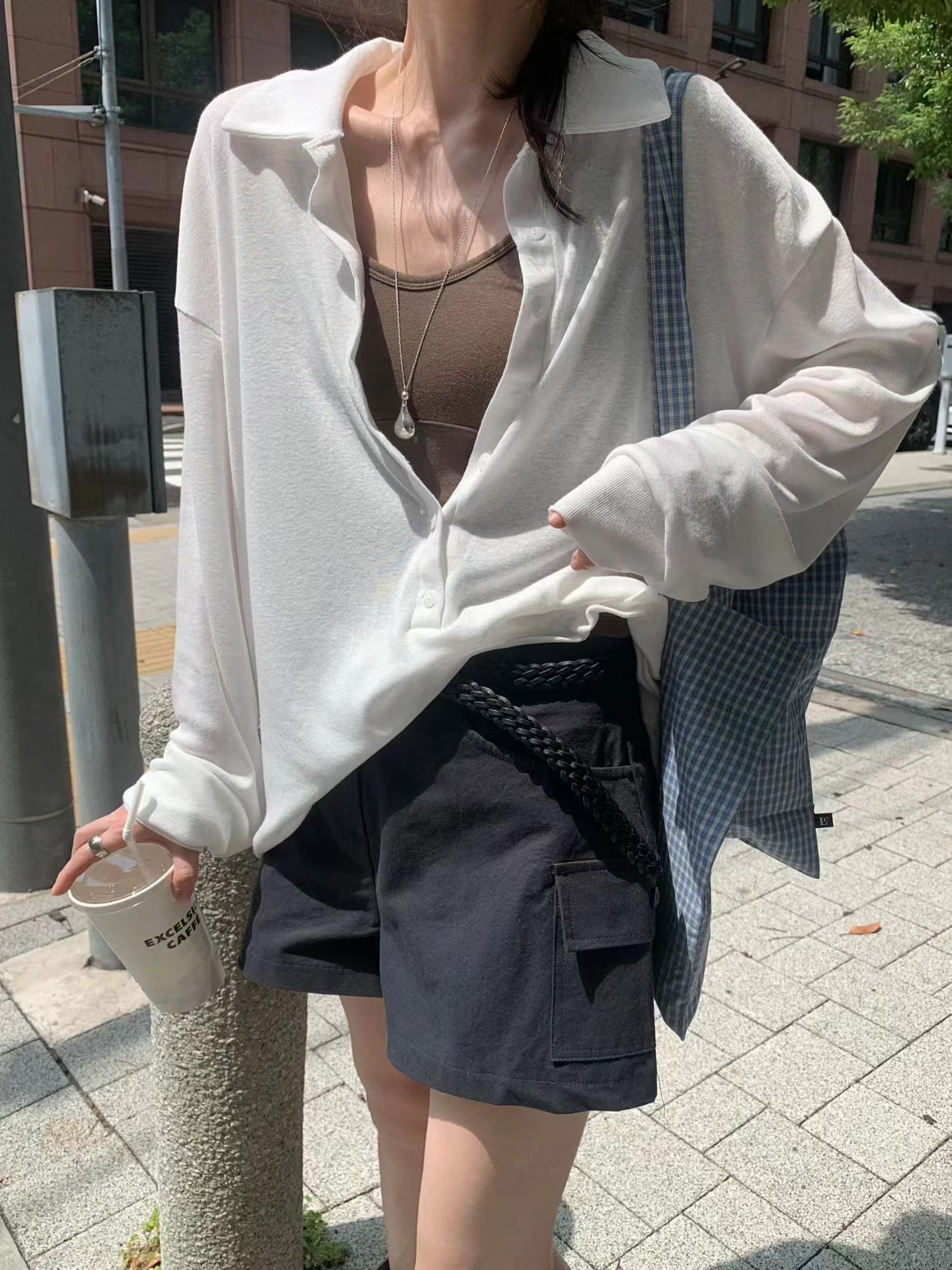 MELLOUNGE-멜라운지-T東大門直郵女士新款休閑短褲不含腰帶MELLOUNGE-2件起短褲